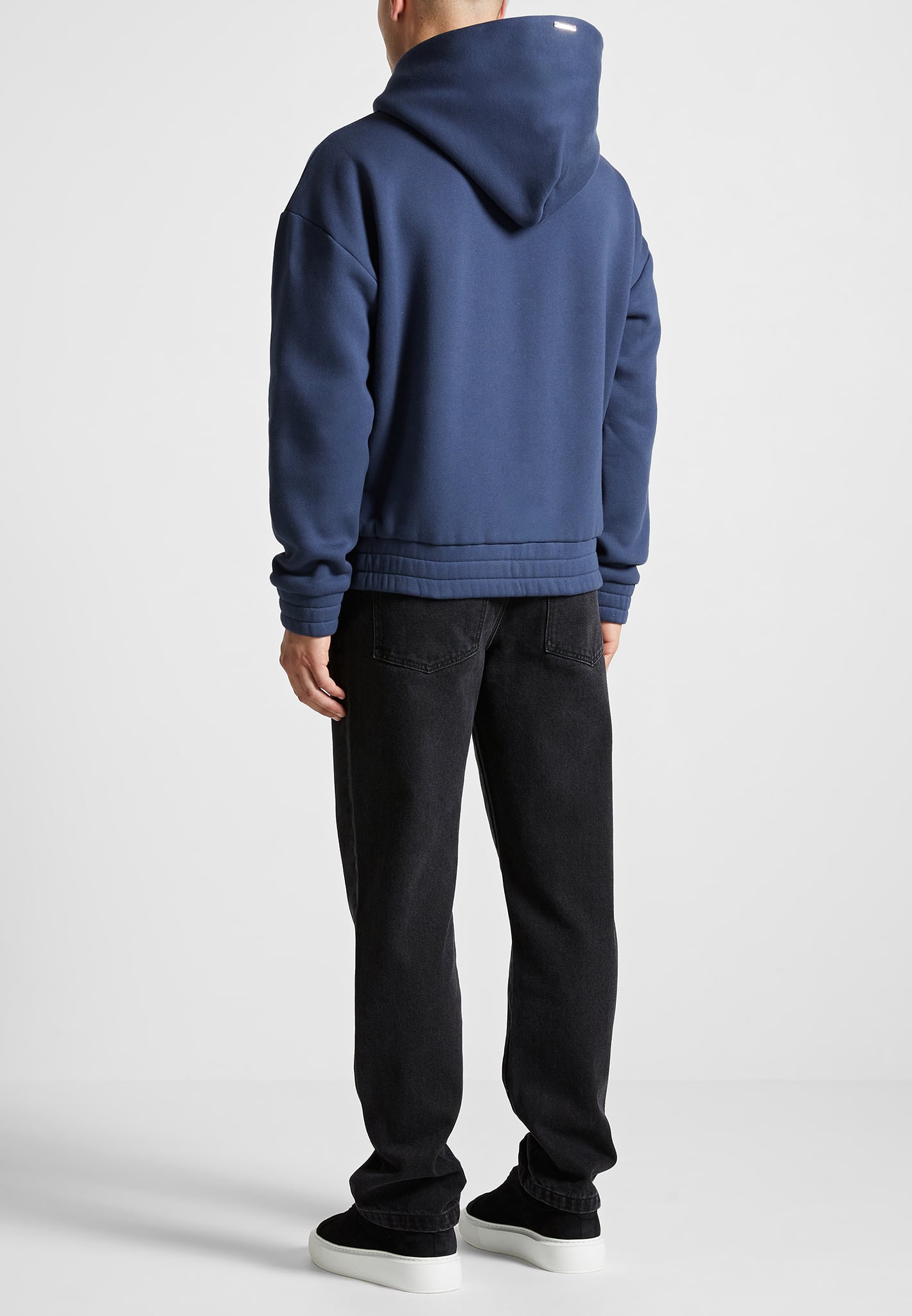 Éternel Eiffel Embossed Hoodie - Airforce Blue